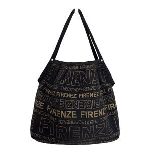 Robin Ruth tote Firenze black gold tote bag zipper closing double handles